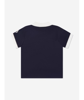 Moncler Enfant Baby Boys Logo Polo Shirt in Navy l'achat 