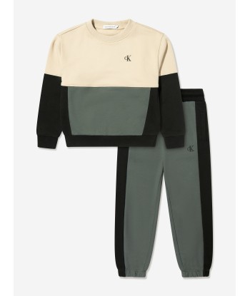 Calvin Klein Boys Colourblock Tracksuit in Multicolour en ligne des produits 