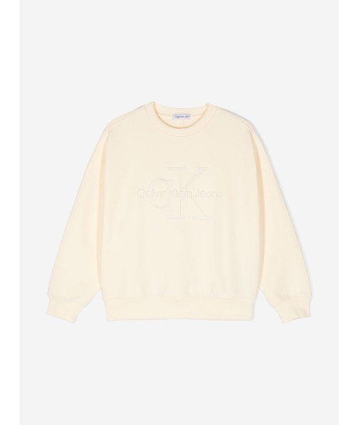 Calvin Klein Boys Logo Sweatshirt in Yellow Amélioration de cerveau avec