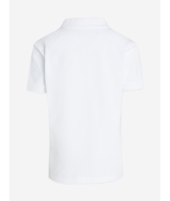 Calvin Klein Boys Minimalistic Logo Polo Shirt in White Comment ça marche