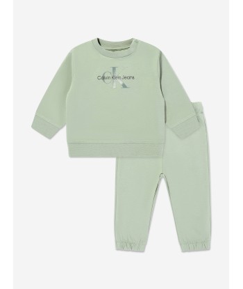 Calvin Klein Baby Monogram Tracksuit in Green Comparez plus de prix