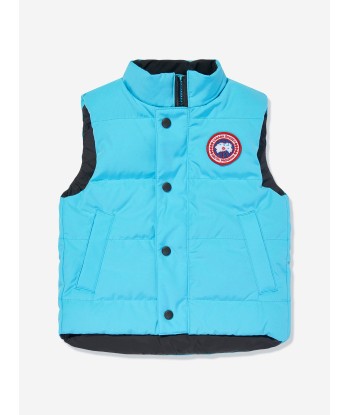 Canada Goose Kids Down Padded Vanier Gilet in Blue Découvrez la collection