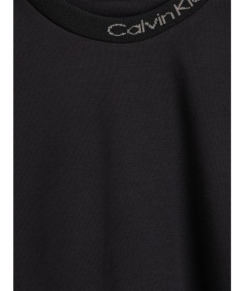 Calvin Klein Girls Mix Media Intarsia Dress in Black Amélioration de cerveau avec