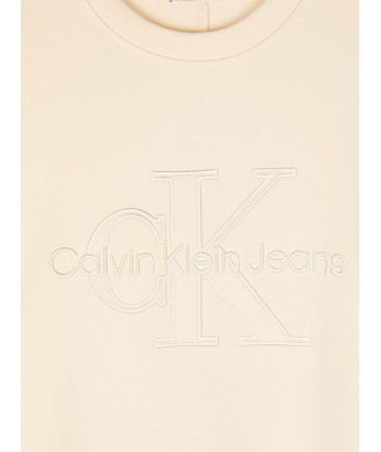 Calvin Klein Boys Logo Sweatshirt in Yellow Amélioration de cerveau avec