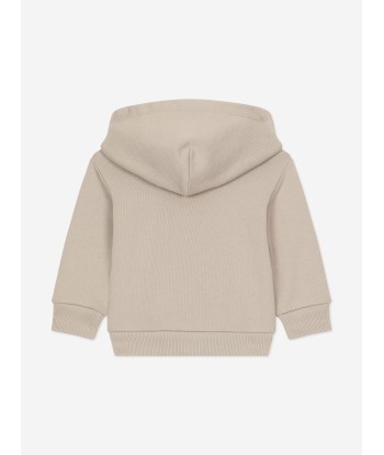 Dolce & Gabbana Baby Boys Logo Stamp Zip Up Top in Beige français