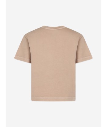 Dolce & Gabbana Boys Logo Label T-Shirt in Beige 2024