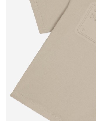 Dolce & Gabbana Boys Embossed Logo T-Shirt in Beige en ligne