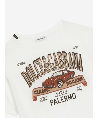 Dolce & Gabbana Boys Palermo Logo T-Shirt in White online