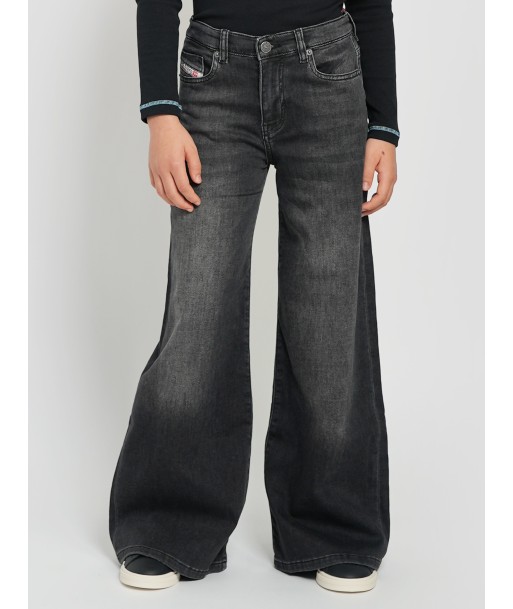 Diesel Girls Wide Leg Jeans in Black le concept de la Pate a emporter 