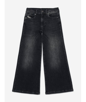 Diesel Girls Wide Leg Jeans in Black le concept de la Pate a emporter 