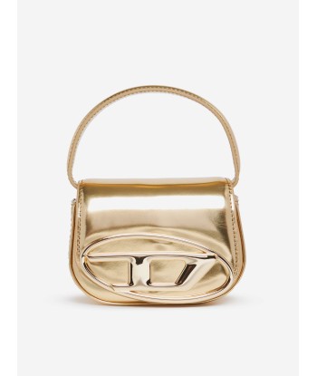 Diesel Girls Leather Oval D Logo Handbag in Gold (20cm) pas cher chine