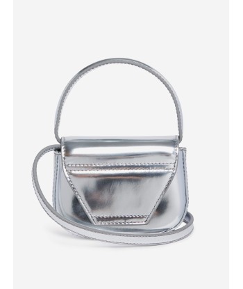 Diesel Girls Leather Oval D Logo Handbag in Silver (20cm) de l' environnement