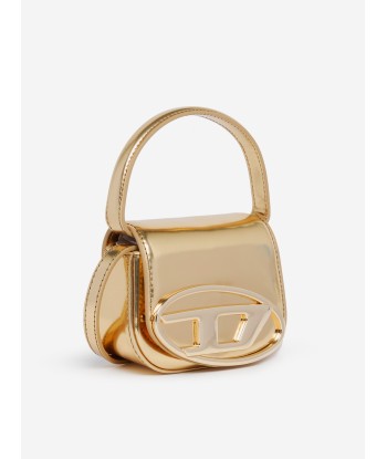 Diesel Girls Leather Oval D Logo Handbag in Gold (20cm) pas cher chine