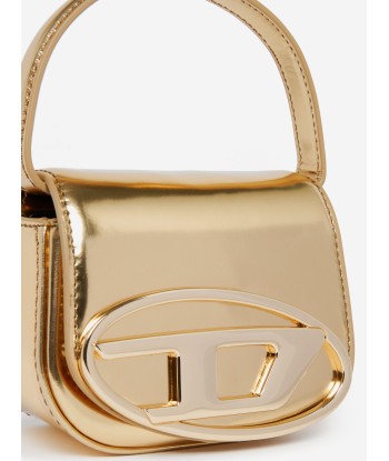 Diesel Girls Leather Oval D Logo Handbag in Gold (20cm) pas cher chine