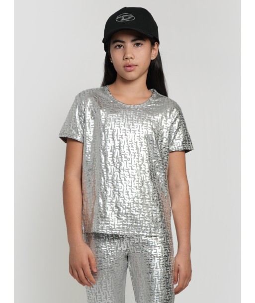 Diesel Girls Branded T-Shirt in Silver Toutes les collections ici