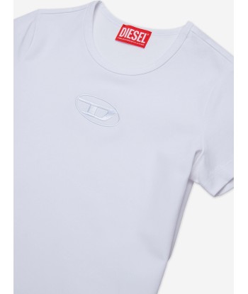 Diesel Girls Logo T-Shirt in White ouvre sa boutique