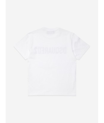 Dsquared2 Kids Logo Print T-Shirt in White 2024