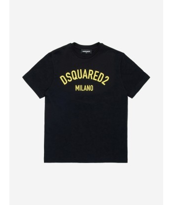 Dsquared2 Kids Milano Logo T-Shirt in Black vente chaude votre 