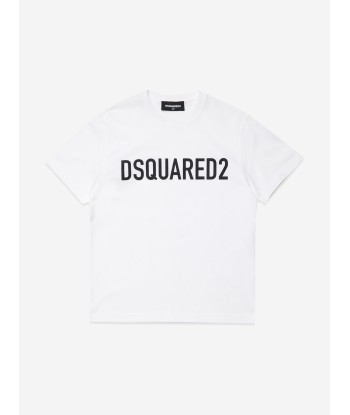 Dsquared2 Kids Logo Print T-Shirt in White 2024