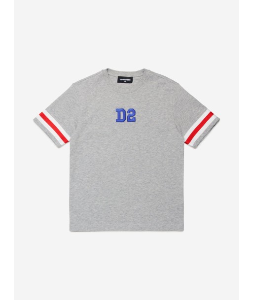 Dsquared2 Kids Logo T-Shirt in Grey Les êtres humains sont 