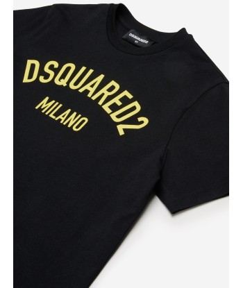 Dsquared2 Kids Milano Logo T-Shirt in Black vente chaude votre 