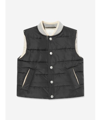 Eleventy Boys Quilted Gilet in Blue pas cher chine