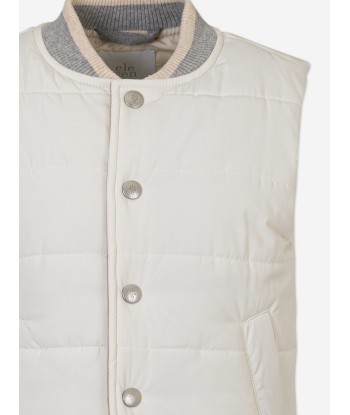 Eleventy Boys Quilted Gilet in Ivory 2024