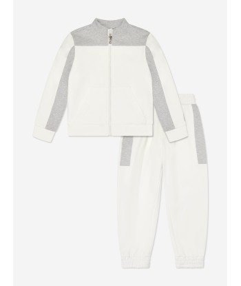 Eleventy Boys Fleece Tracksuit in Ivory de technologie