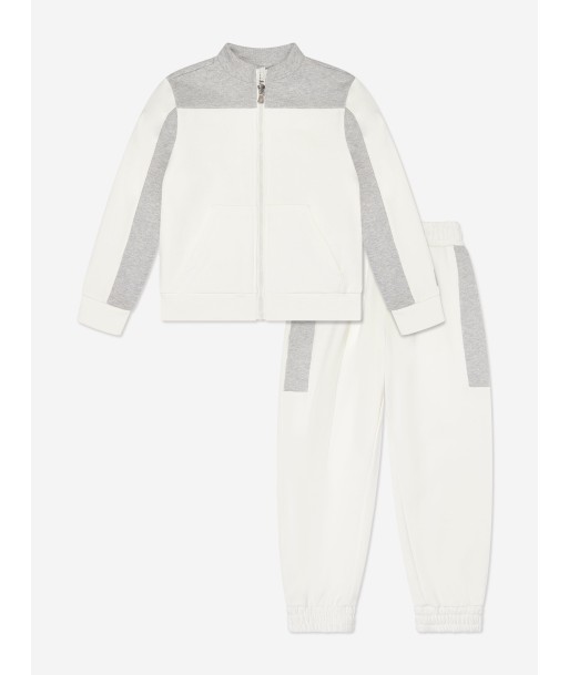 Eleventy Boys Fleece Tracksuit in Ivory de technologie