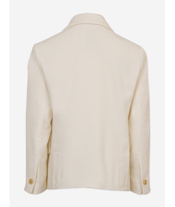 Eleventy Boys Wool Blazer in Ivory ou a consommer sur place