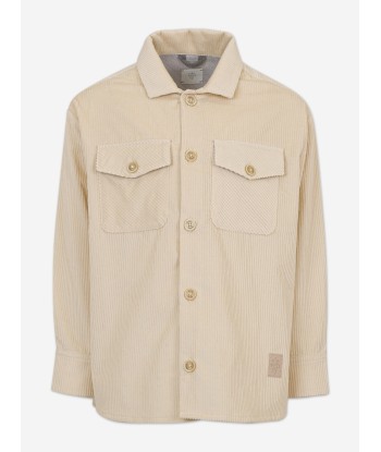 Eleventy Boys Branded Overshirt in Beige suggérées chez