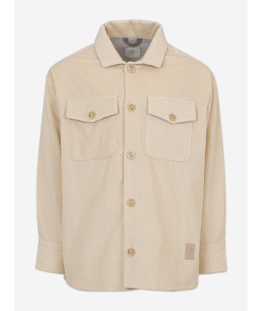 Eleventy Boys Branded Overshirt in Beige suggérées chez