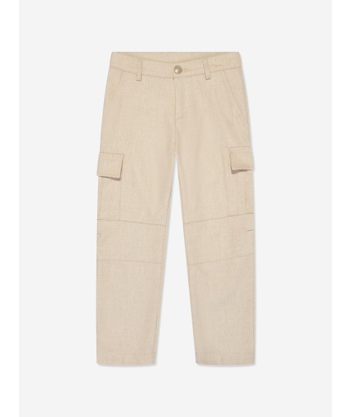 Eleventy Boys Cargo Trousers in Beige online