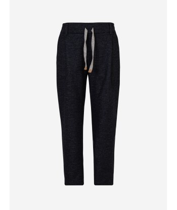 Eleventy Boys Wool Trousers in Navy Le MVP de beaucoup