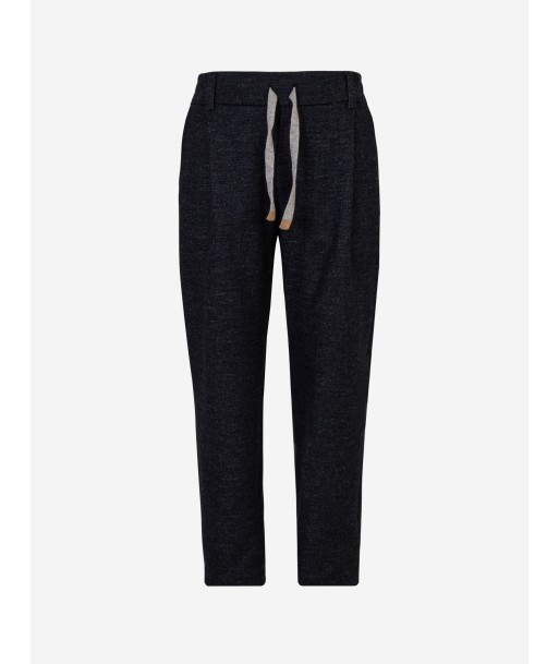 Eleventy Boys Wool Trousers in Navy Le MVP de beaucoup