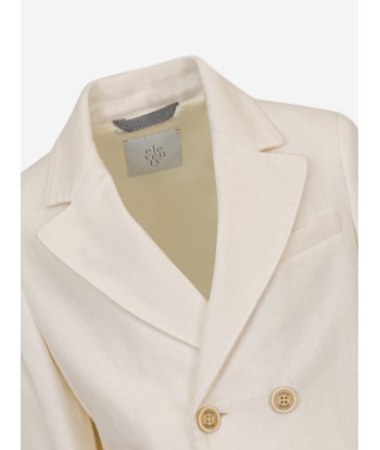 Eleventy Boys Wool Blazer in Ivory ou a consommer sur place