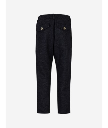 Eleventy Boys Wool Trousers in Navy Le MVP de beaucoup