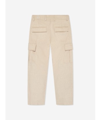 Eleventy Boys Cargo Trousers in Beige online