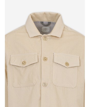 Eleventy Boys Branded Overshirt in Beige suggérées chez