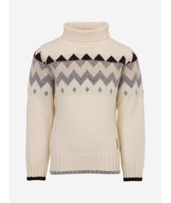 Eleventy Boys Wool Knitted Jumper in Ivory sur le site 