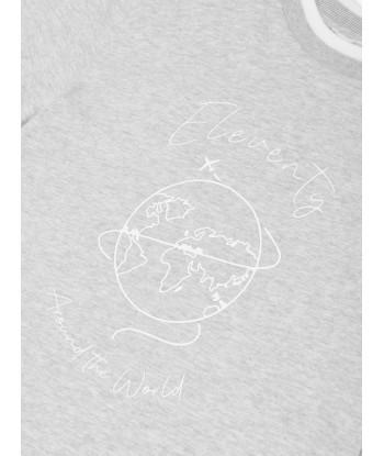 Eleventy Boys Around The World T-Shirt in Grey les ligaments