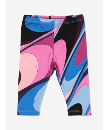 Pucci Baby Girls Onde Print Leggings in Multicolour Pour