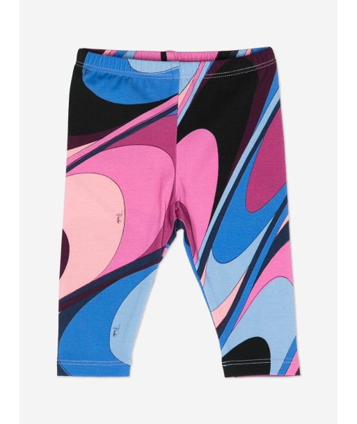 Pucci Baby Girls Onde Print Leggings in Multicolour Pour