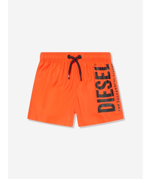 Diesel Boys Logo Swim Shorts in Orange les ctes