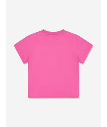 Pucci Baby Girls Logo Print T-Shirt in Pink Par le système avancé 