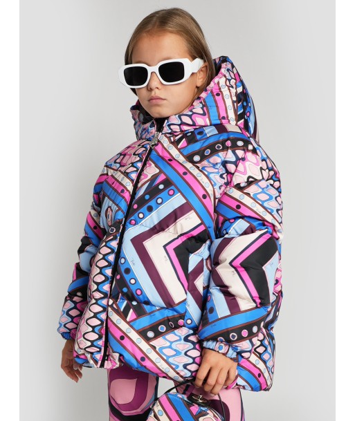 Pucci Girls Vivara Puffer Jacket in Multicolour rembourrage situé sous