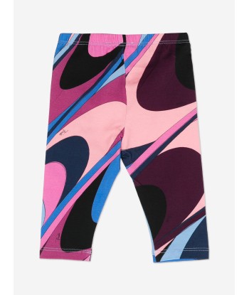 Pucci Baby Girls Onde Print Leggings in Multicolour Pour