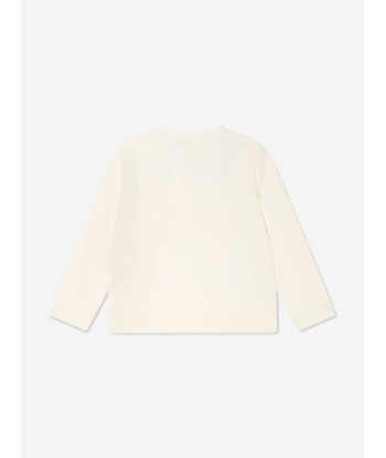 Etro Girls Long Sleeve Logo T-Shirt in Ivory des créatures d'habitude