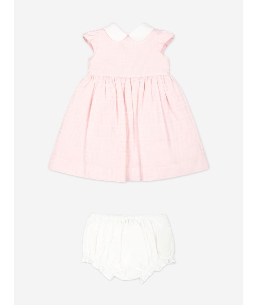 Fendi Baby Girls FF Jacquard Dress in Pink shop