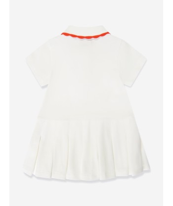 Fendi Baby Girls Logo Polo Dress in White paiement sécurisé